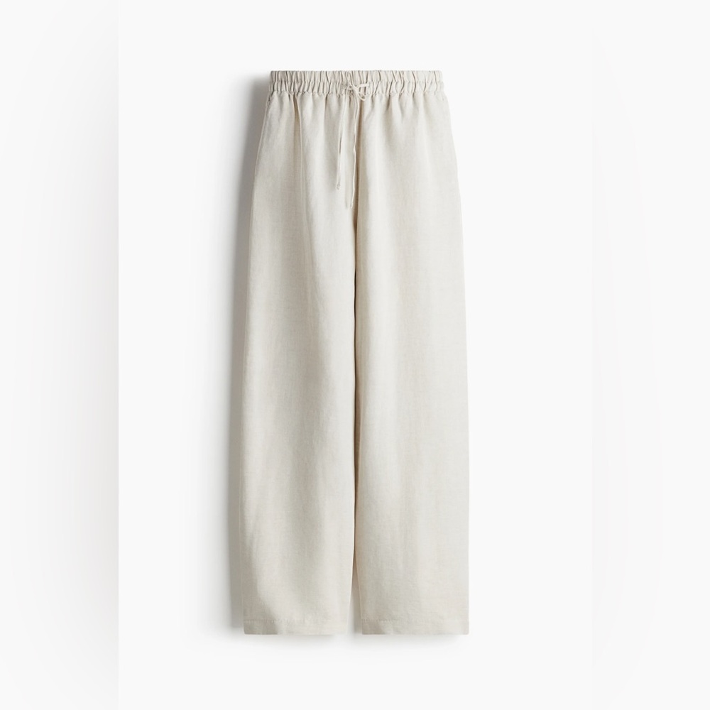 Light Wide-Leg Linen Pants